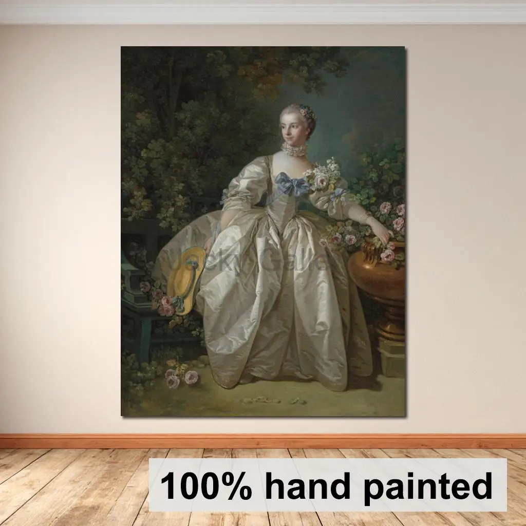 Portrait Madame Bergeret Classical Handmade Elisabeth Vigée Le Brun Oil Painting French Court Lady Canvas Art Large Office Decor