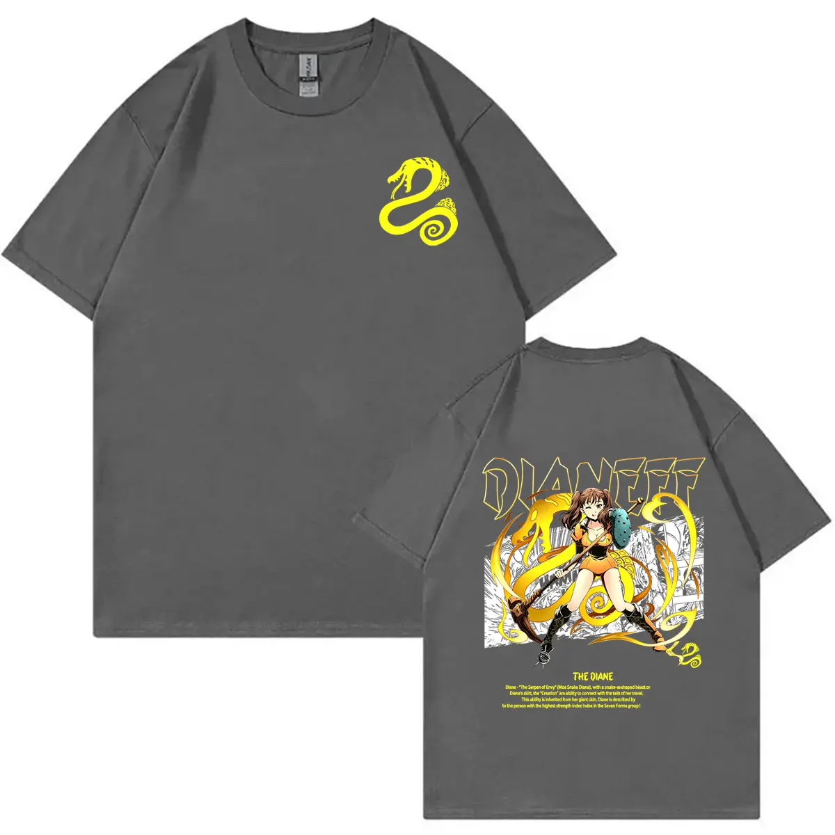 Anime The Seven Deadly Sins Serpent's Sin of Envy Diane T-shirt Summer Men Women Manga Oversized T Shirts Male Retro Streetwear