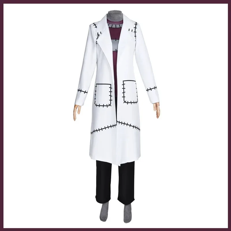 

Аниме Soul Eater Stein Dr Косплей Костюм Белое длинное пальто Тренч Топ Униформа Полный комплект Взрослый мужчина Хэллоуин Карнавальный костюм; 2'a, 6.h