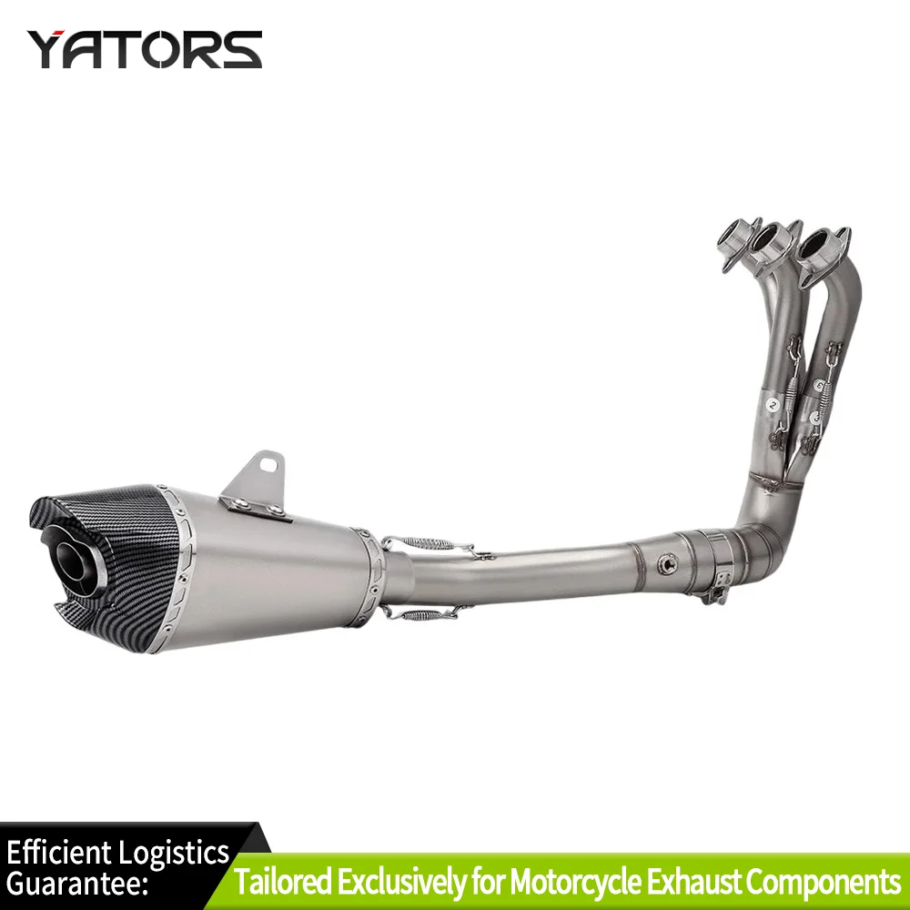 

Exhaust System for MT-09 Tracer FZ09 XSR900 Motorcycle - Front Mid Link Pipe 51mm Muffler with 2 Oxygen Sensors Exhausts Pipes