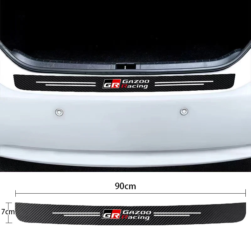 GR Sport Carbon Fiber Car Door Threshold Sill Protector For Toyota GR Sport Gazoo Racing C-HR RAV4 Mirai Avensis Prado Prius Car