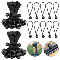 10pcs Outdoor Elastic Ball Bungee Rope Tent Canvas Fixing Tarpaulin Awning Canopy Heavy Duty Tarp Tie Down Camping Gadgets