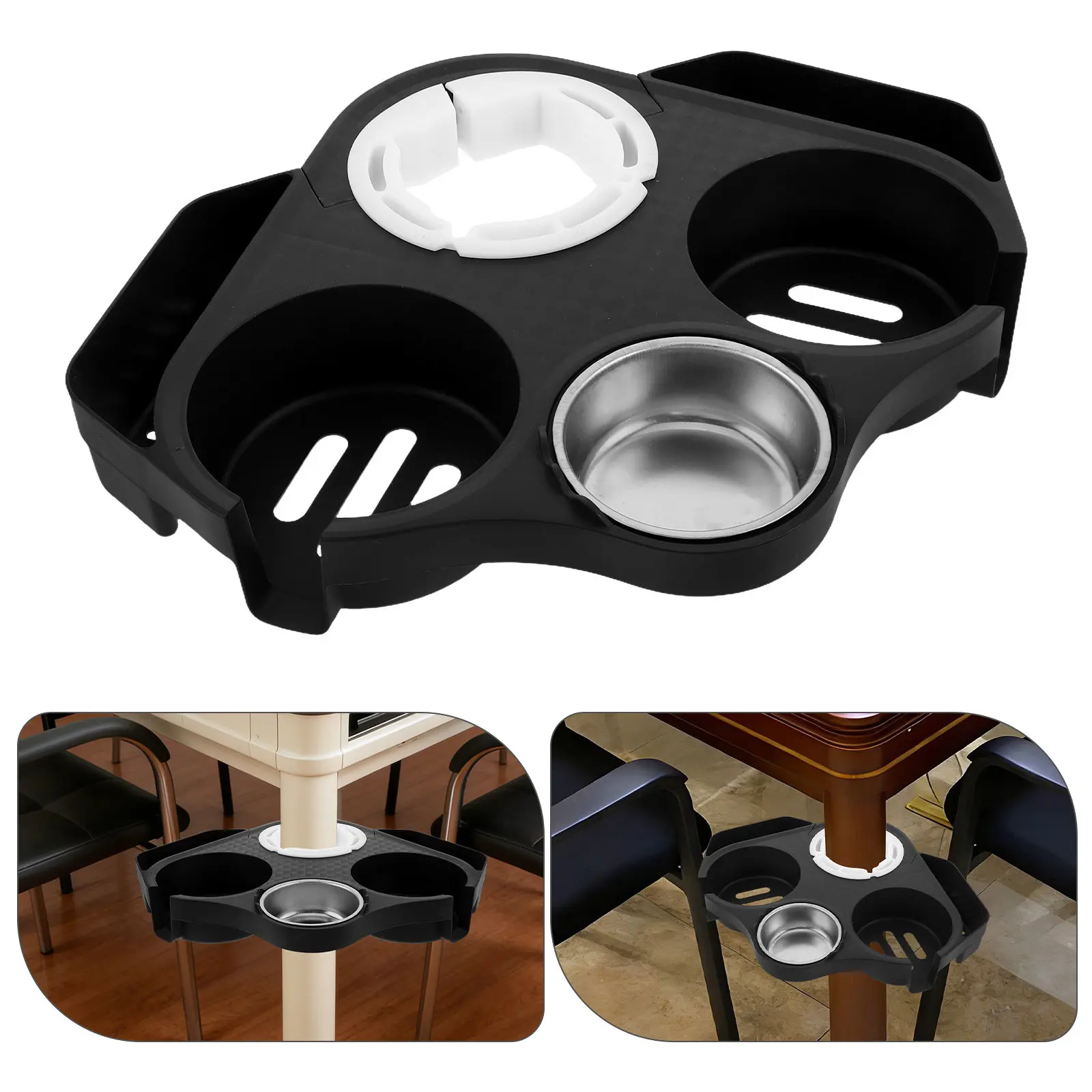2 Pack Chess and Card Table Tea Rack Ashtray Stand Coffee Cup Organizer Cigarette Holder