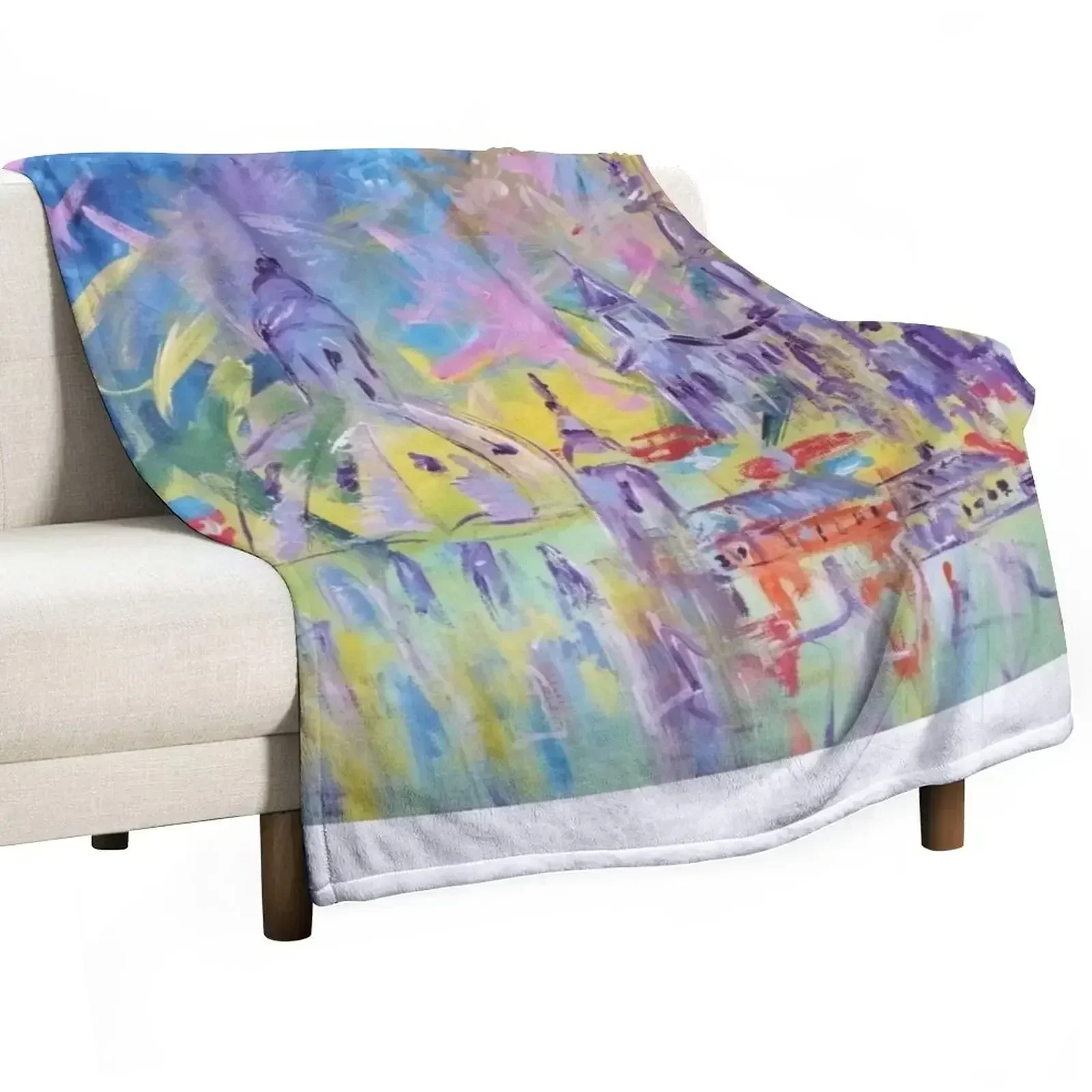 

City walk Throw Blanket Plush Large Beautifuls Beach Blankets