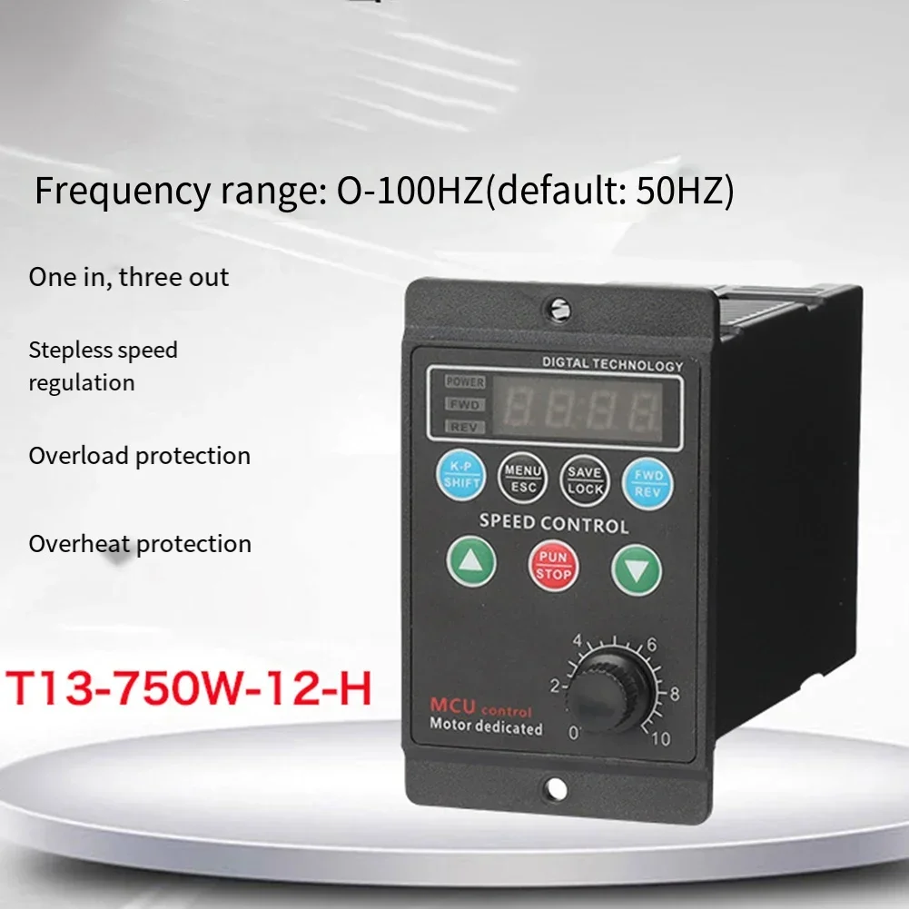 Cutting Edge 750W VFD Frequency Converter Inverter Drive with User Friendly Interface and Clear Digital Display