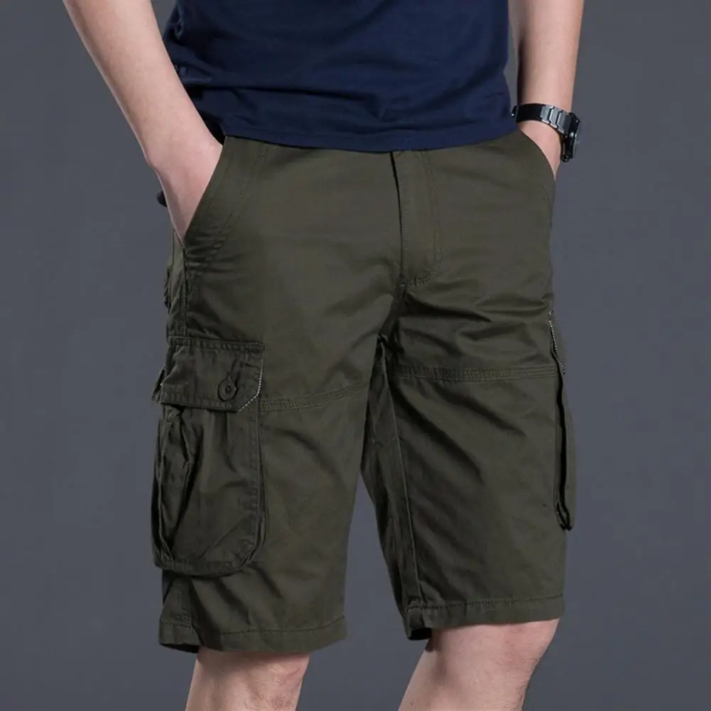 Summer Sport Shorts Men's Mid-rise Loose Fit Sport Shorts with Reinforced Pockets for Wear Button Zipper Fly Summer Shorts - view 5