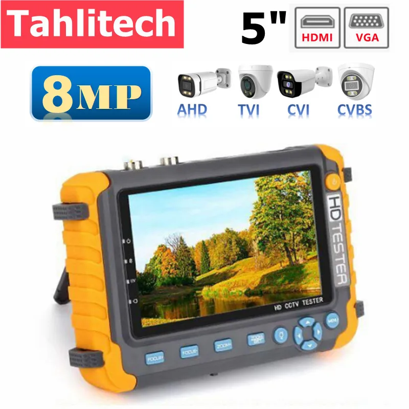 

HD 8MP AHD/CVI/TVI CVBS CCTV Tester CCTV Cameras Tester AHD Testers HDMI VGA Input Video Tester CFTV Mini Monitor