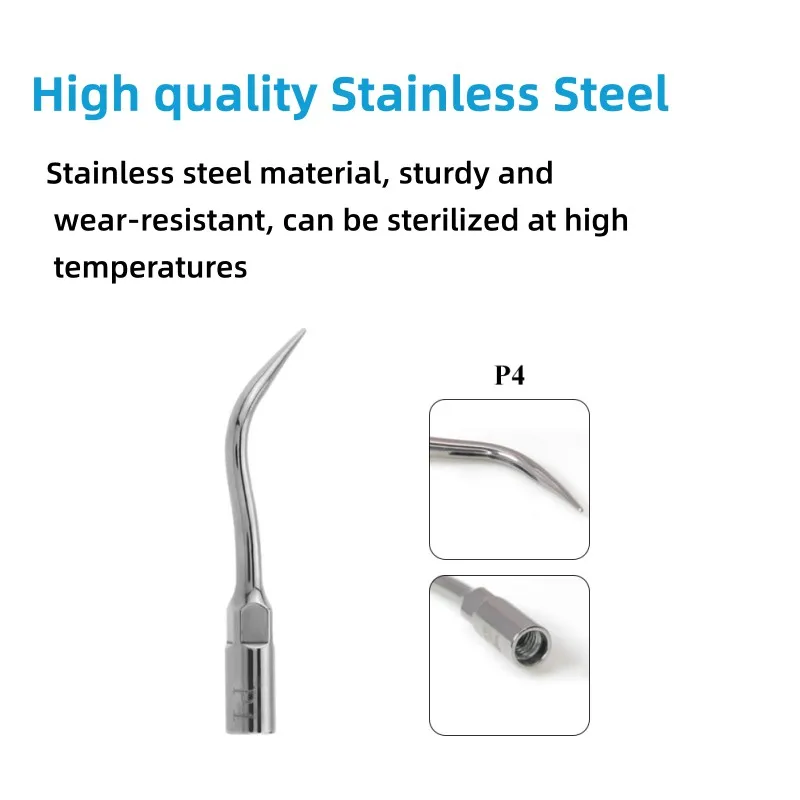 

VV Dental Ultrasonic Scaler Tips Stainless Steel Metal to Remove Calculus Stain High Temperature Disinfection Can be Reused