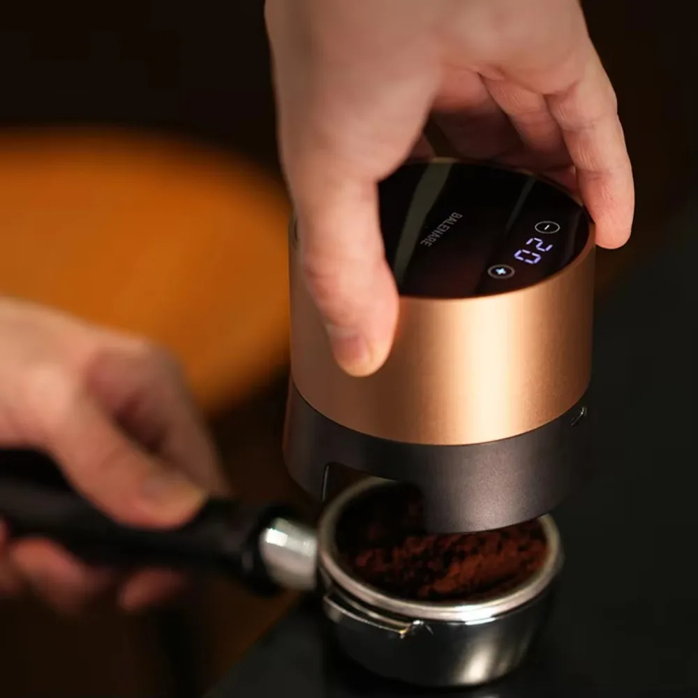 Portable electronic 58.5mm coffee press, automatic flat press coffee bean pressure regulator, espresso press
