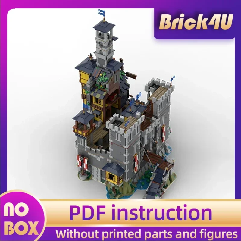 

Medieval Fortress Model Moc Building Bricks Hightower Castle Technology Modular Blocks Gifts Christmas Toys DIY Sets Assembly