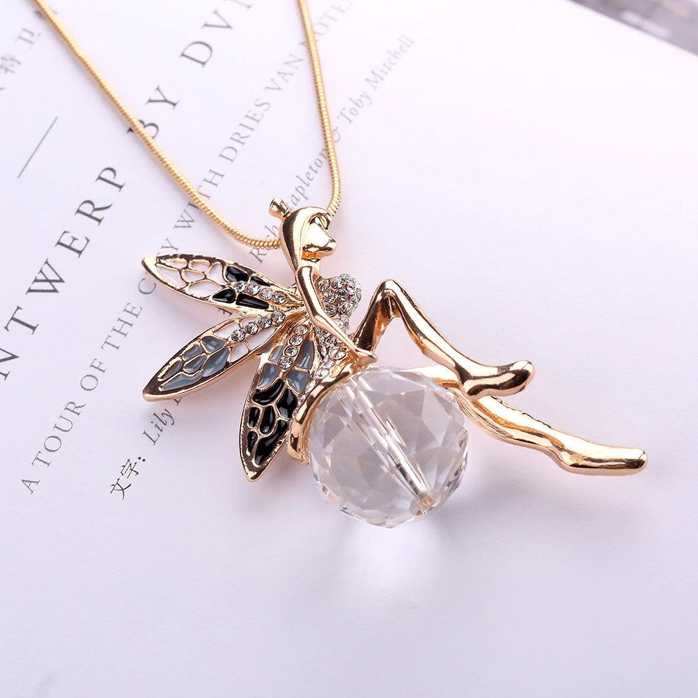 

Stylish Rhinestone Necklace Chic Sweater Jewelry Valentine's Day Gift