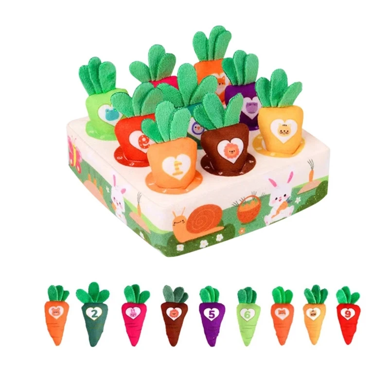 Kids Hand-eye Training Carrot Harvest Game Educational Plug Toy Set Interactive 85LE