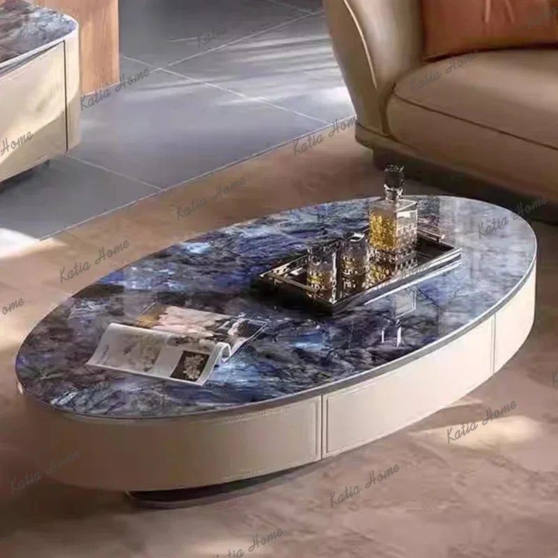 ld Modern Italian Light Luxury Rock Panel Coffee Table Minimalist Living Room High-end Coffee Table Nordic Home Furniture