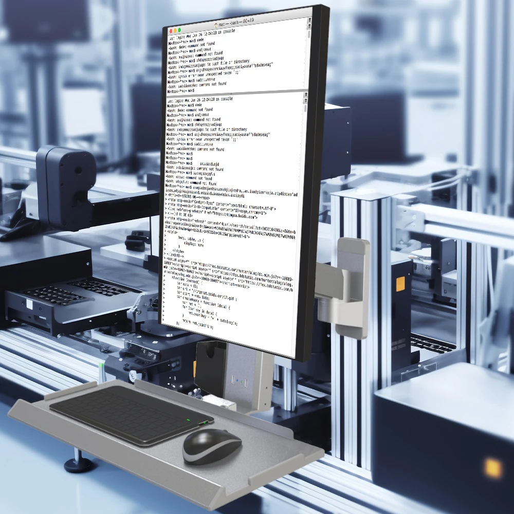 Meisonic T8-MA01KB Professional Solution Industrial Monitor Arm Wall-Mounted Automatic Inspection Machine Bracket for Monitor