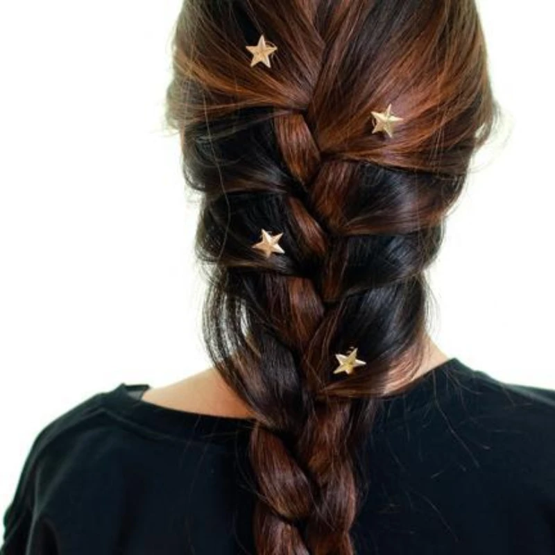 Fashion Women Gold Star Swirl Spiral Hairpin Barrettes Wedding Women Headwear Accessories Hair Braiding Tools Hair Pin