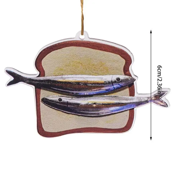 Acrylic Sardine Ornament 2D Funny Sardine Tin Ornaments Quirky Home Decor Pendants Little Piece Fishing Ornament For Bar Beach