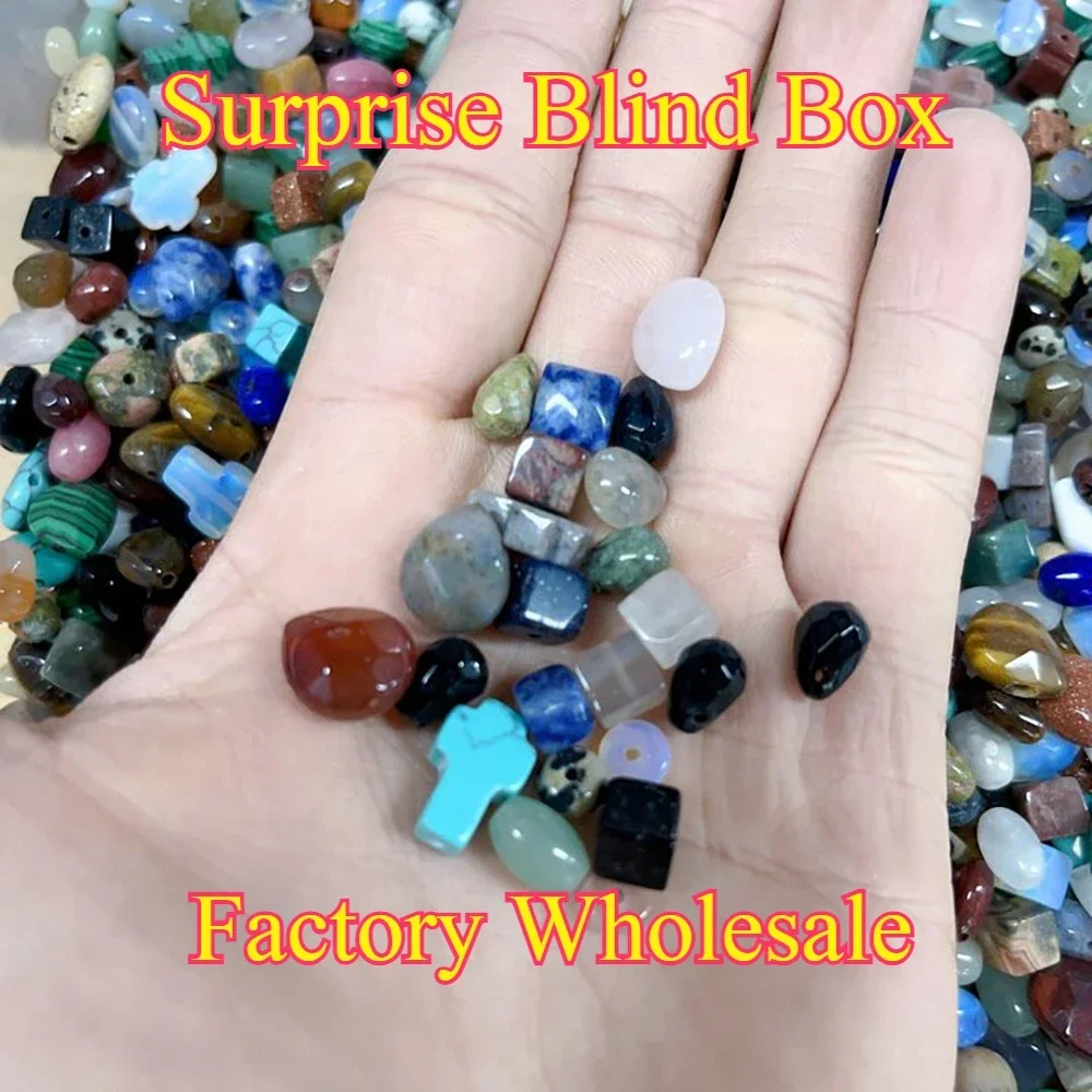 50g Blind Box Niespodzianka Losowa Zawieszka z Naturalnego Kamienia Kamień Szlachetny Biżuteria DIY Kolczyki Naszyjnik Bransoletka Akcesoria Hurt