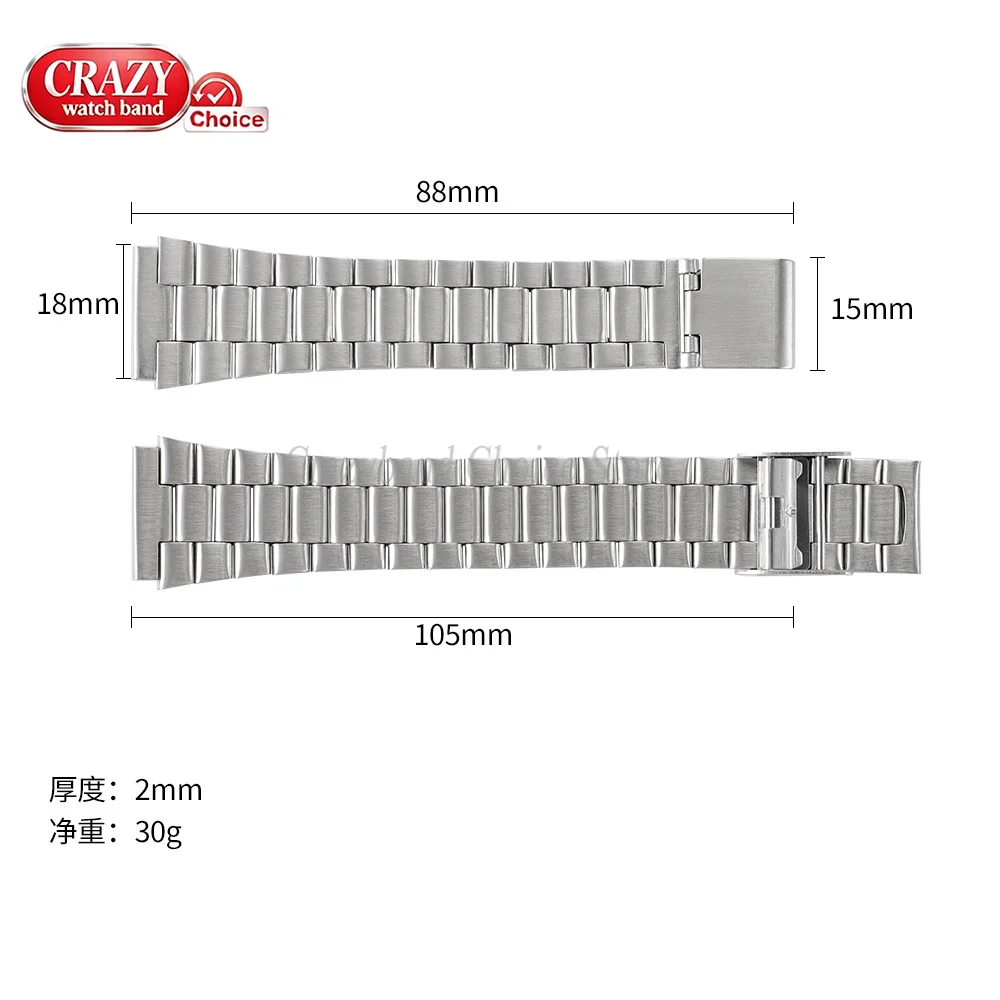 For Casio F-91W AE1200/1300 Stainless Steel Watch Band 18mm Strap for SGW400 F105/108/A158W/168 F84 Silver Men Women Metal Wrist view 6
