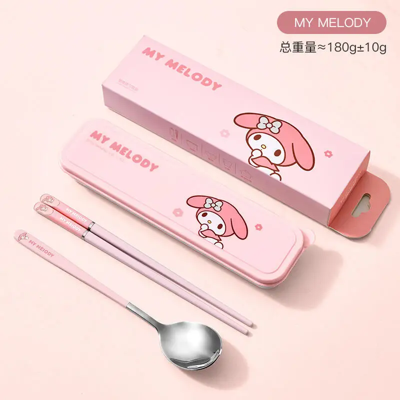 سانريو مرحبا كيتي بلدي ميلودي سينامورول أدوات المائدة زخرفة ضرب المنتج منتج جديد لطيف الكرتون المحمولة في الهواء الطلق طالب الكبار