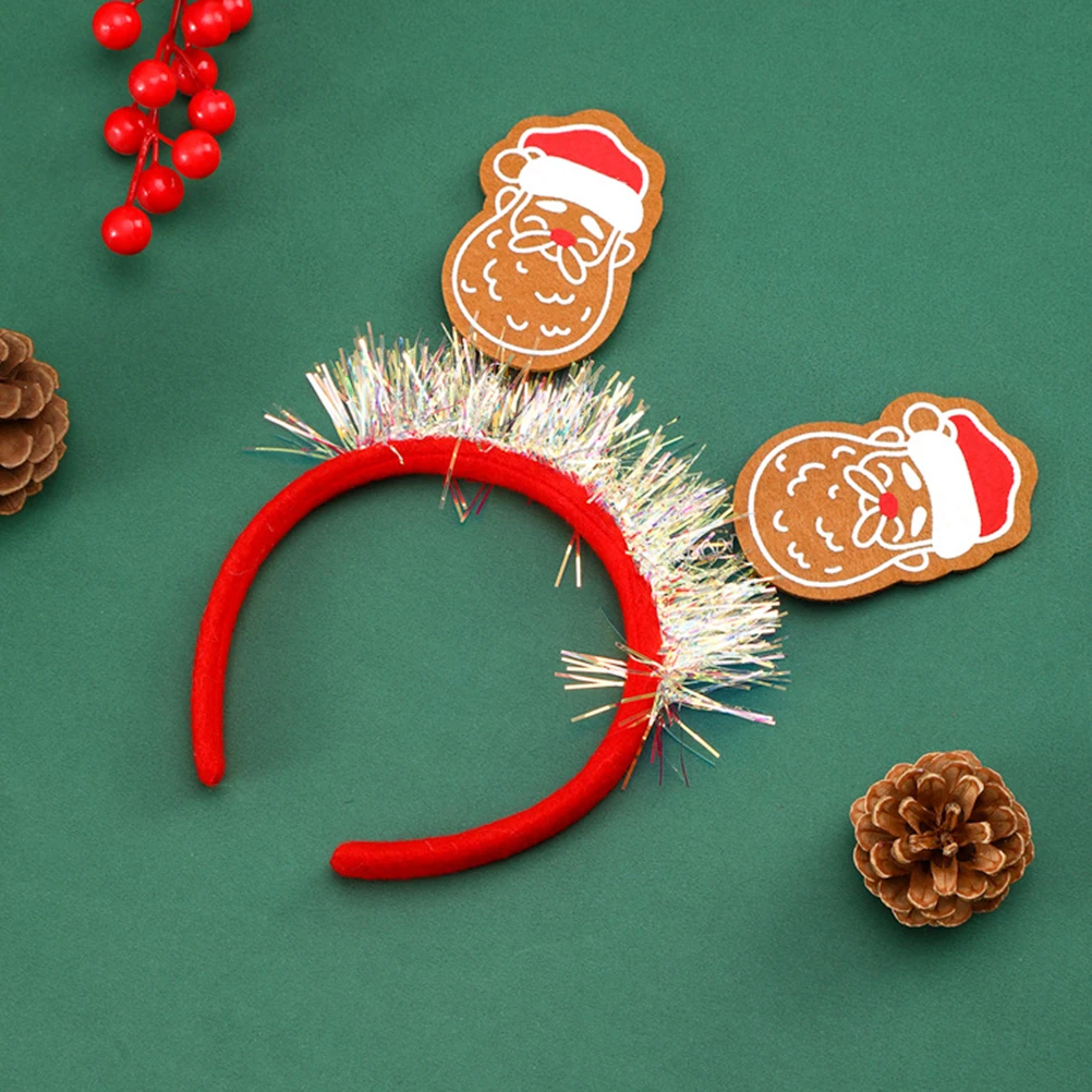 

3 Pcs Christmas Costume Headwear Cartoon Hair Hoop Boppers Decorations Santa Headband Accessories Pvc Toppers Child Bands
