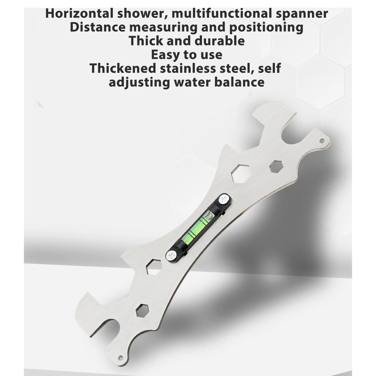 Level Special Wrench Stainless steel Universal Multifunctional Bathroom Wrench with Level Faucet Plumbing Install Tool