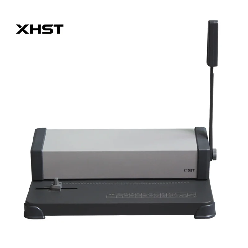 WD-2109T)Desktop Manual 46 Holes Screw Coil Paper Binding and Punching Machine