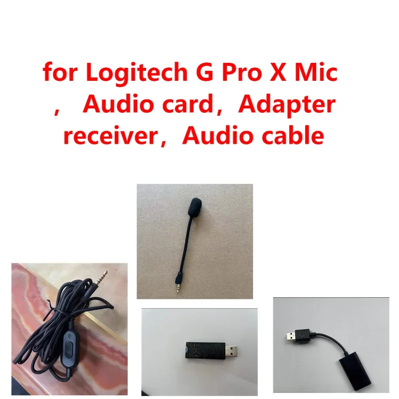 

Original Spare parts for Logitech G Pro X headset Replacement Hinge buckle Adapter Receiver,Microphone,sound card,Audio cable