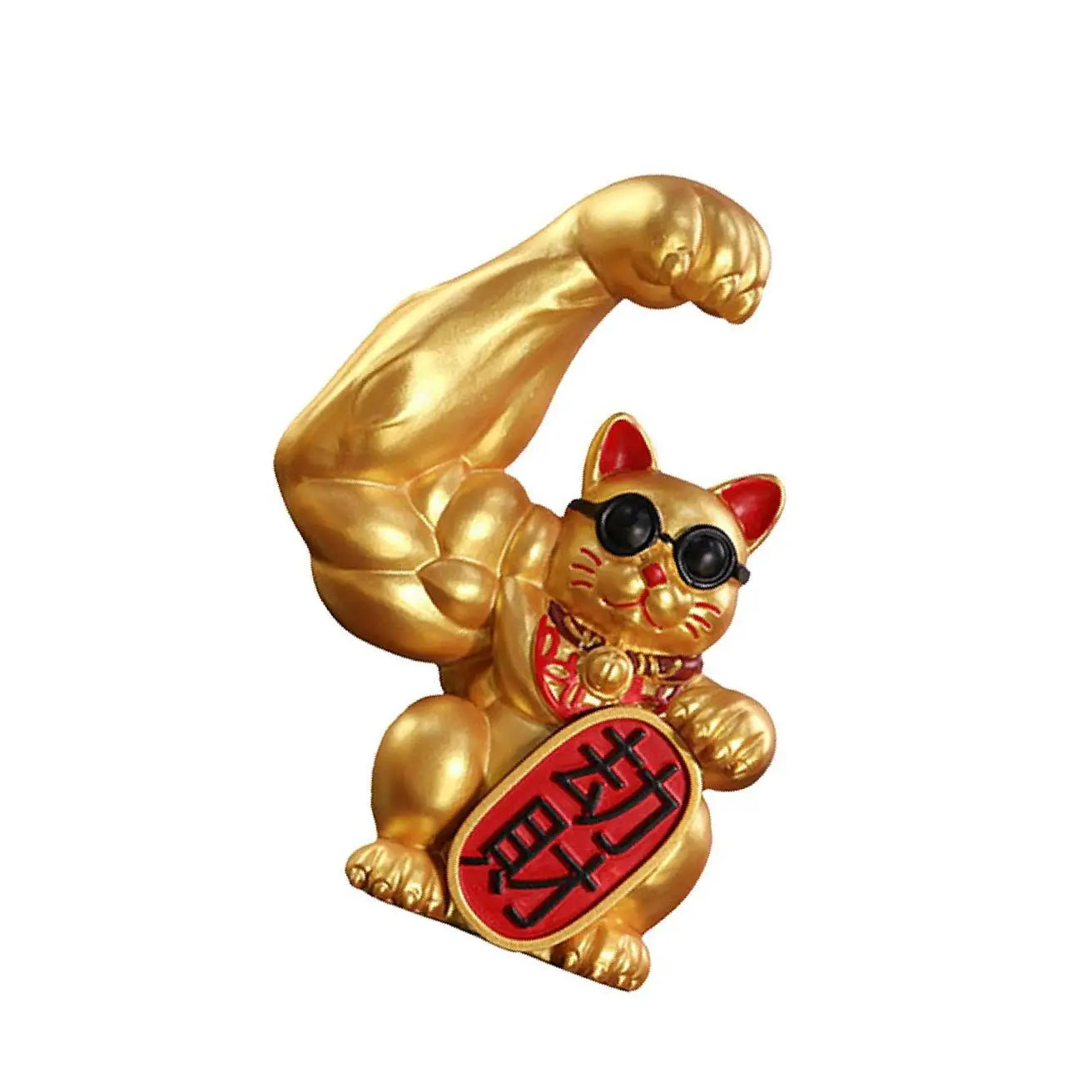 تمثال ذراع عملاق على شكل قطة محظوظة لتزيين الهدايا، زينة فنغ شوي، الحظ الصحيح