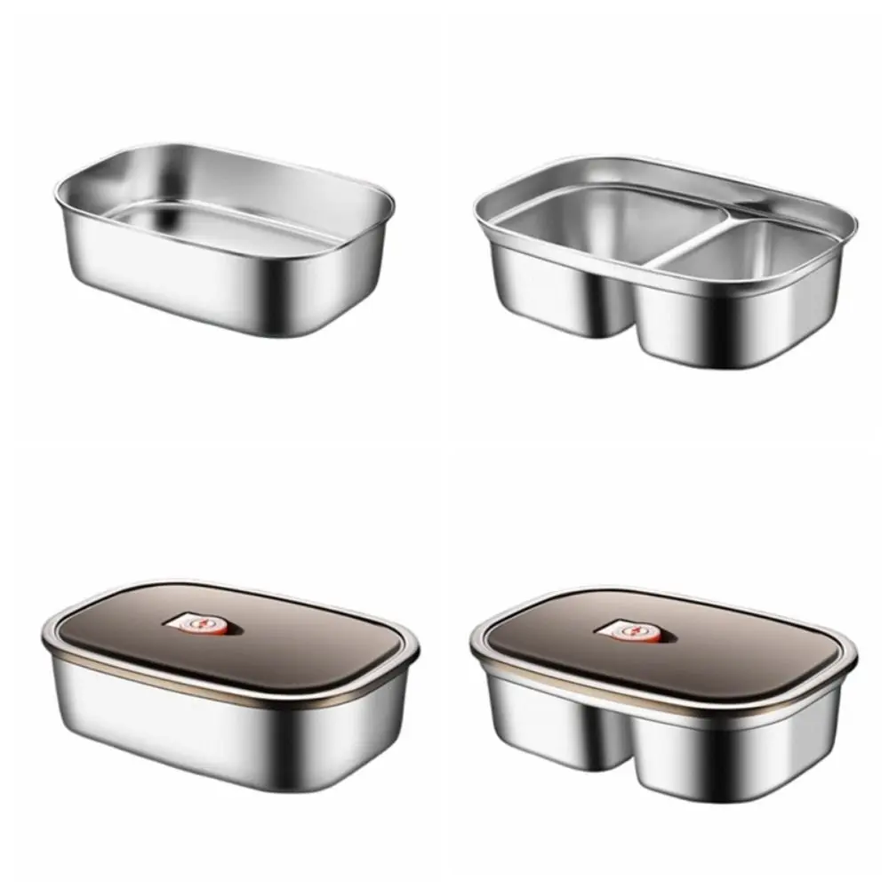 Leak-proof Divides Food Container 1200ML 316 Stainless Steel Food Storage Crisper BPA-Free 1/2 Compartment Lunch Container
