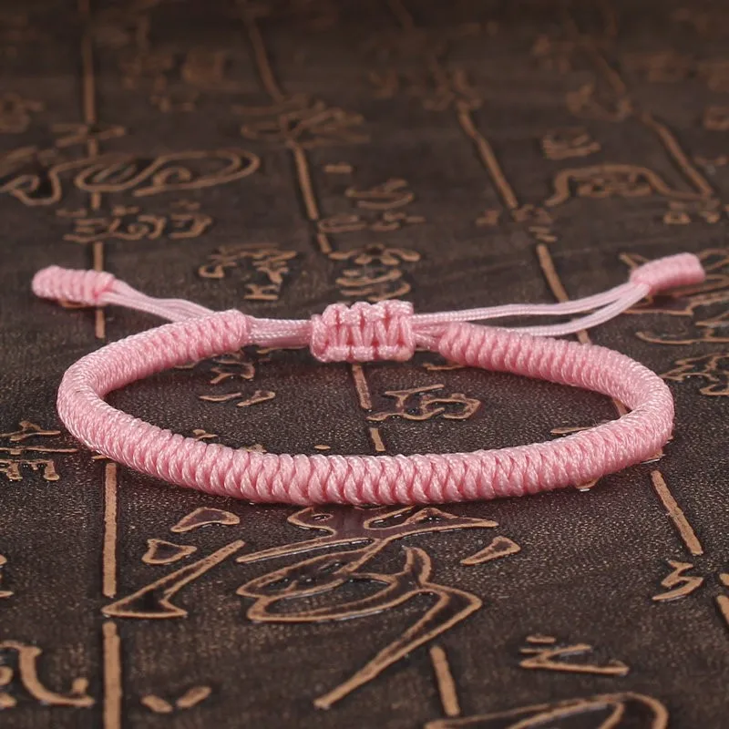 Tibetan Buddhist Bracelet Lucky Handmade Braided Adjustable King Kong Knot Red Thread Charm Bracelets for Women Men Couple Lover