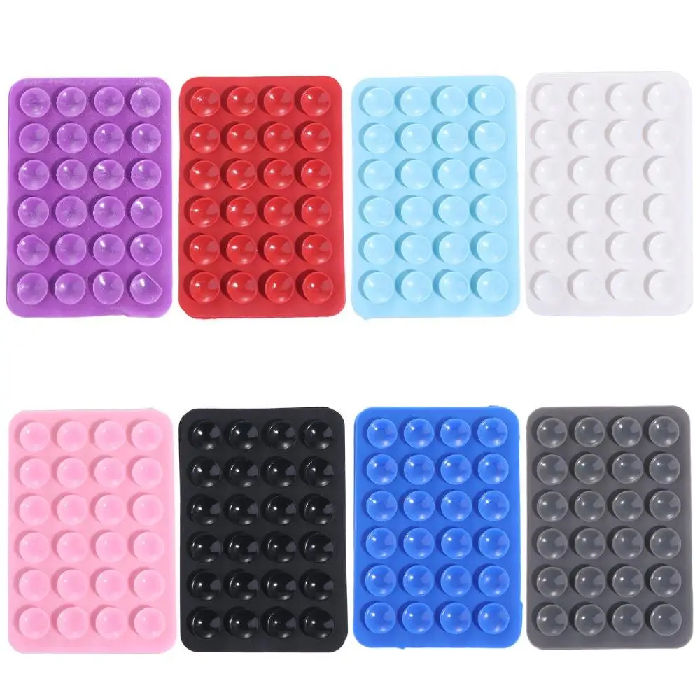 Phone Mat Wall Stand Mat Backed Adhesive Square Phone Suction Pad Suction Cup Mat Mobile Phone Holder Suction Phone Holder