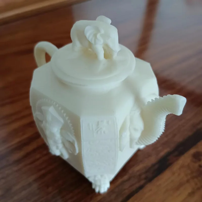 New Arrival Ivory Nut Elephant Pot Auspicious Eight Square Meters Hand Pieces Handle Pot Decoration Tea Ornaments Crafts Factory