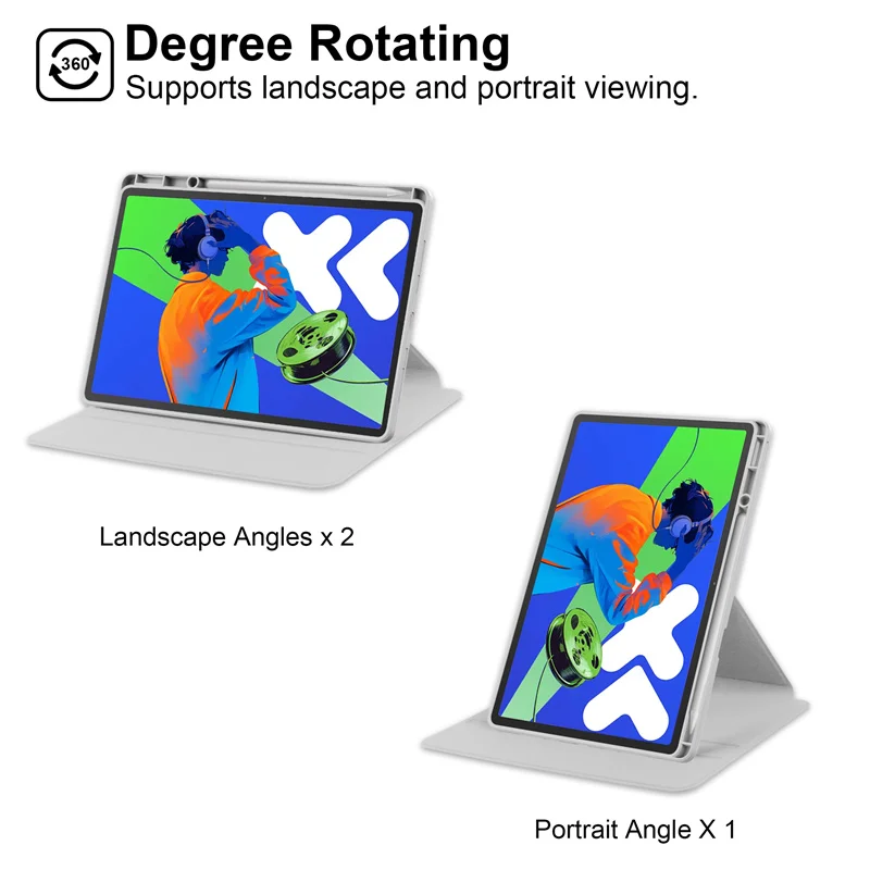 

Funda for Lenovo Xiaoxin Pad Pro 12.7 inch 2023 TB-370FU Case 360 Rotating Acrylic Back for Lenovo Tab P12 Case 12 7 2023 Cover