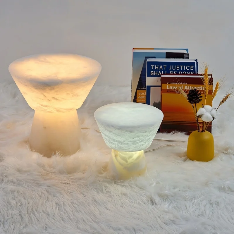 

Spanish imported dolomite desk lamp creative villa bedroom study desk bedside LED desk lamp