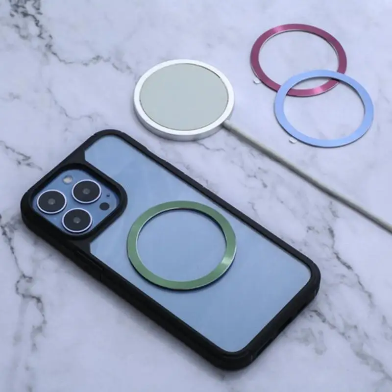 Phone Rings Holder Metal Plate Universal Metal Phone Rings Aluminum & Iron Rings For Wireless Charging Car Mount F19E