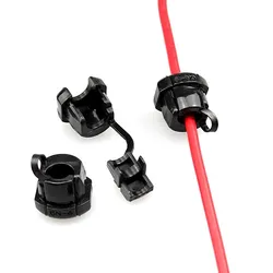 100pcs Plastic Strain Relief Bushing Cable Holder 6N-4 Power Cord Buckle Clamp Wire Grommet Protective Cover Wiring Accessories