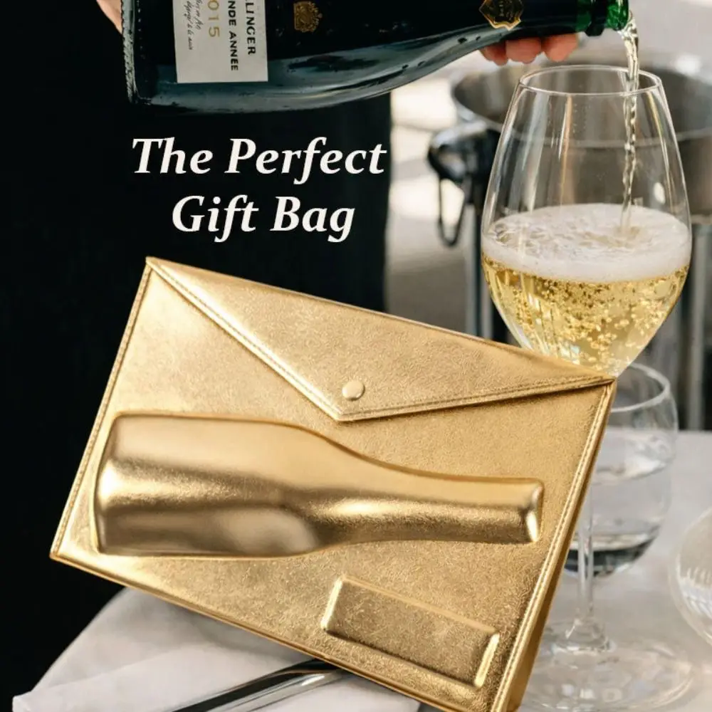 

The Ultimate "Party Starter" Envelope Shape Clutch Bags Sculpted Bottle Silhouette Portable Gold Gifts Bag Lady Evening Bags