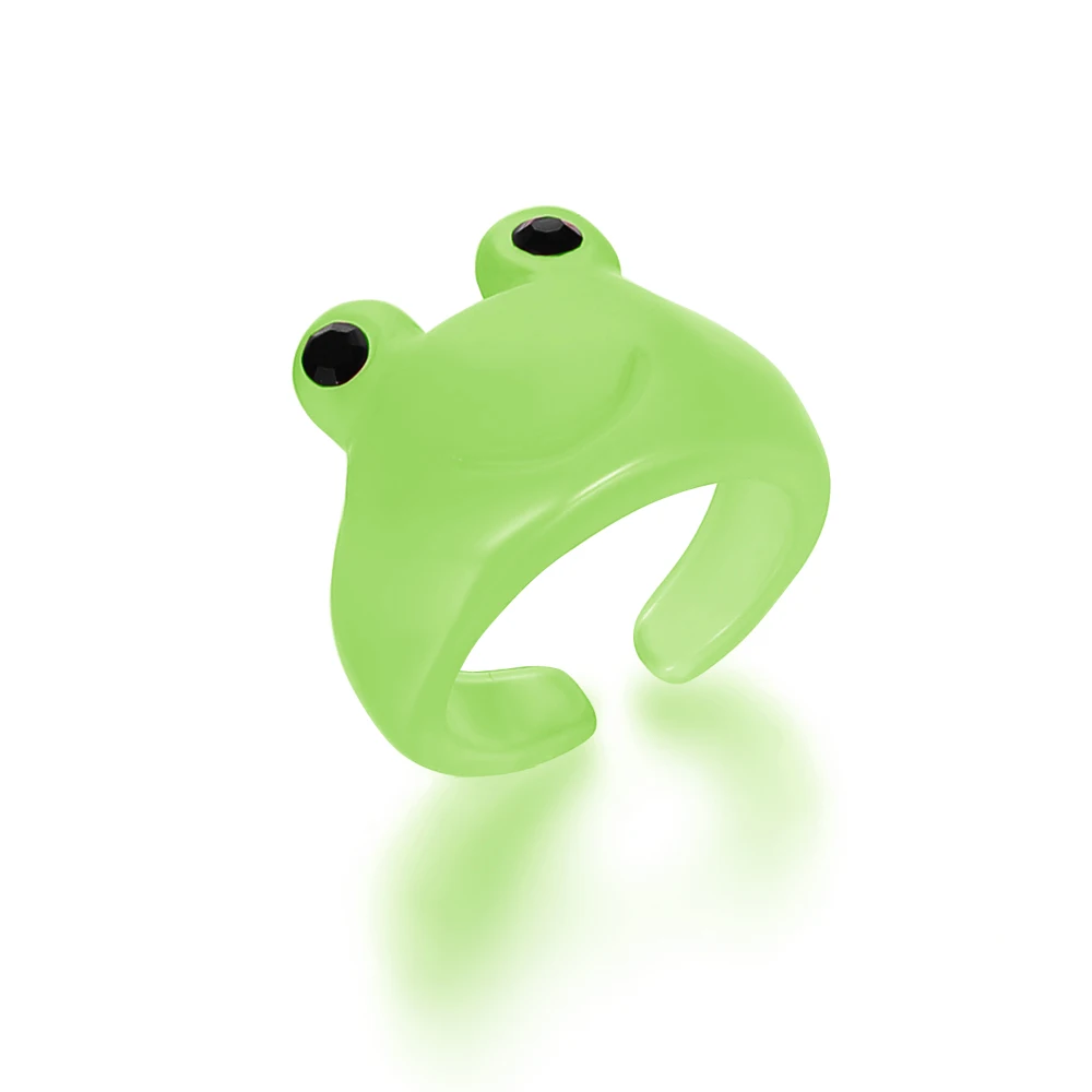 IPARAM New Plastic Colorful Rings for Women Men Frog Chick Paw Lovely Cute Ring Creative Finger Rings Fashion Jewelry Wholesale