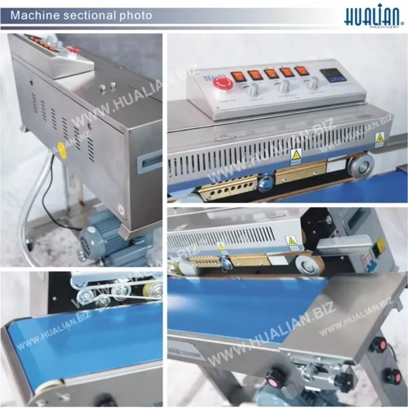 

2026FRMQ-1010III Hualian Air Inflation Heat Plastic Bag Stand Band Sealer Continous Sealing Machine with Filling Flushing