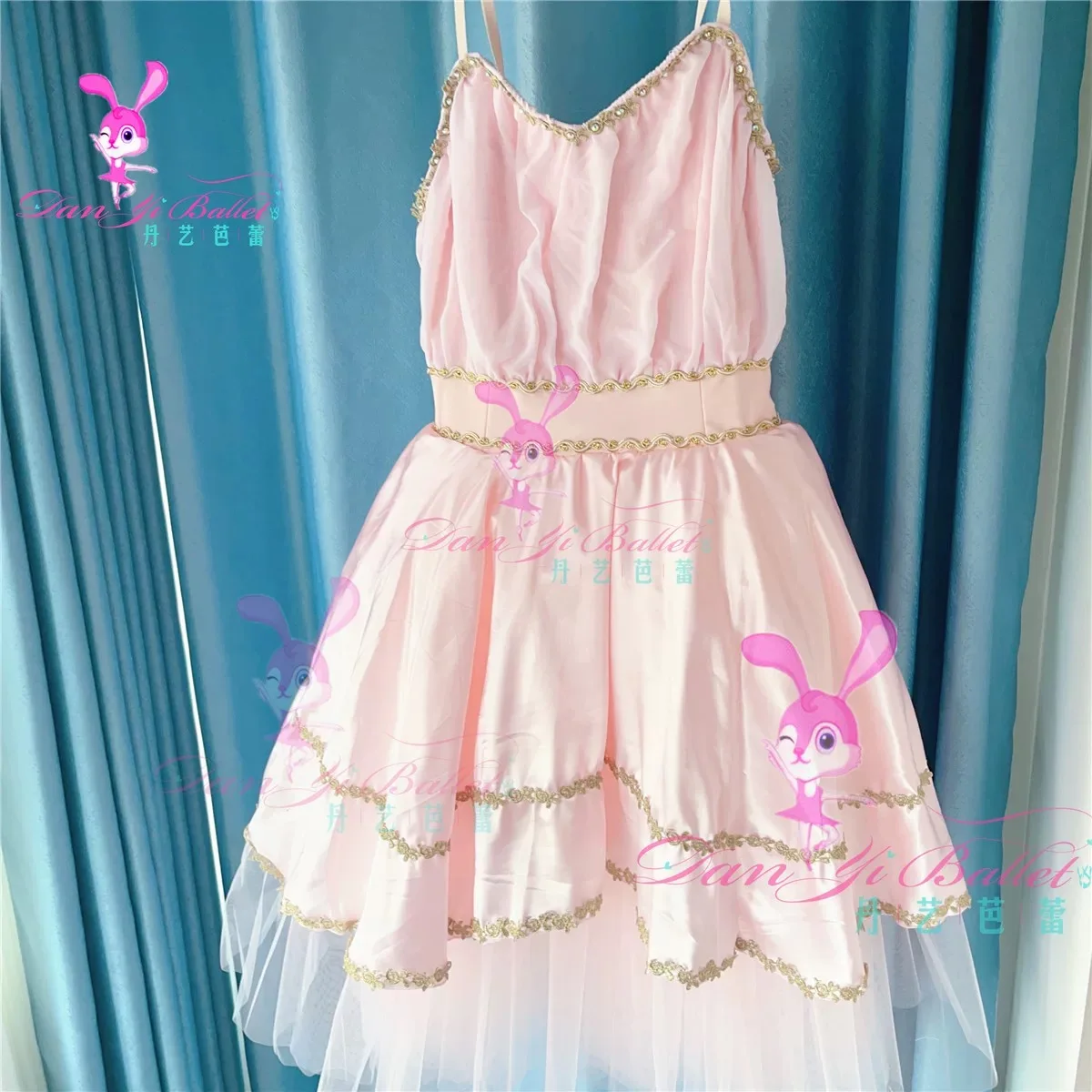 Danyi simple adult children's ballet pink Morninglight princess fluffy long gauze dress customized competition dress