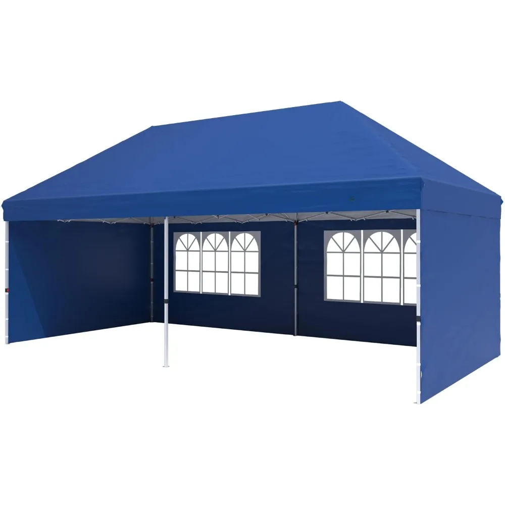 Pop-up Canopy Pavilion Commercial Tent With 4 Detachable Sidewalls Folding Awning Stakes Tent for Garden Gazebo Shade Supplies