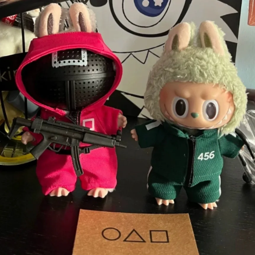 ملابس دمى ل 17 سنتيمتر Labubu معكرون سلسلة الفينيل دمية المأكولات البحرية لعبة سلسلة ملابس الاطفال الهدايا اكسسوارات المنظمون لباس غير رسمي