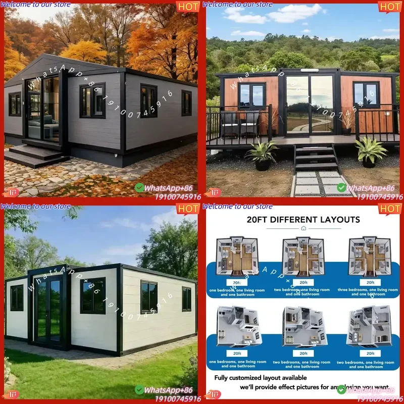 2026 Security Prefabricated 20Ft Stackable Container Expandable House 3 Bedroom Prefab for Sale Home Casas Prefabricadas