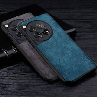 Premium PU Leathe Phone Case for Oneplus 12 12R Scratch-Resistant Solid Color Protective Cover