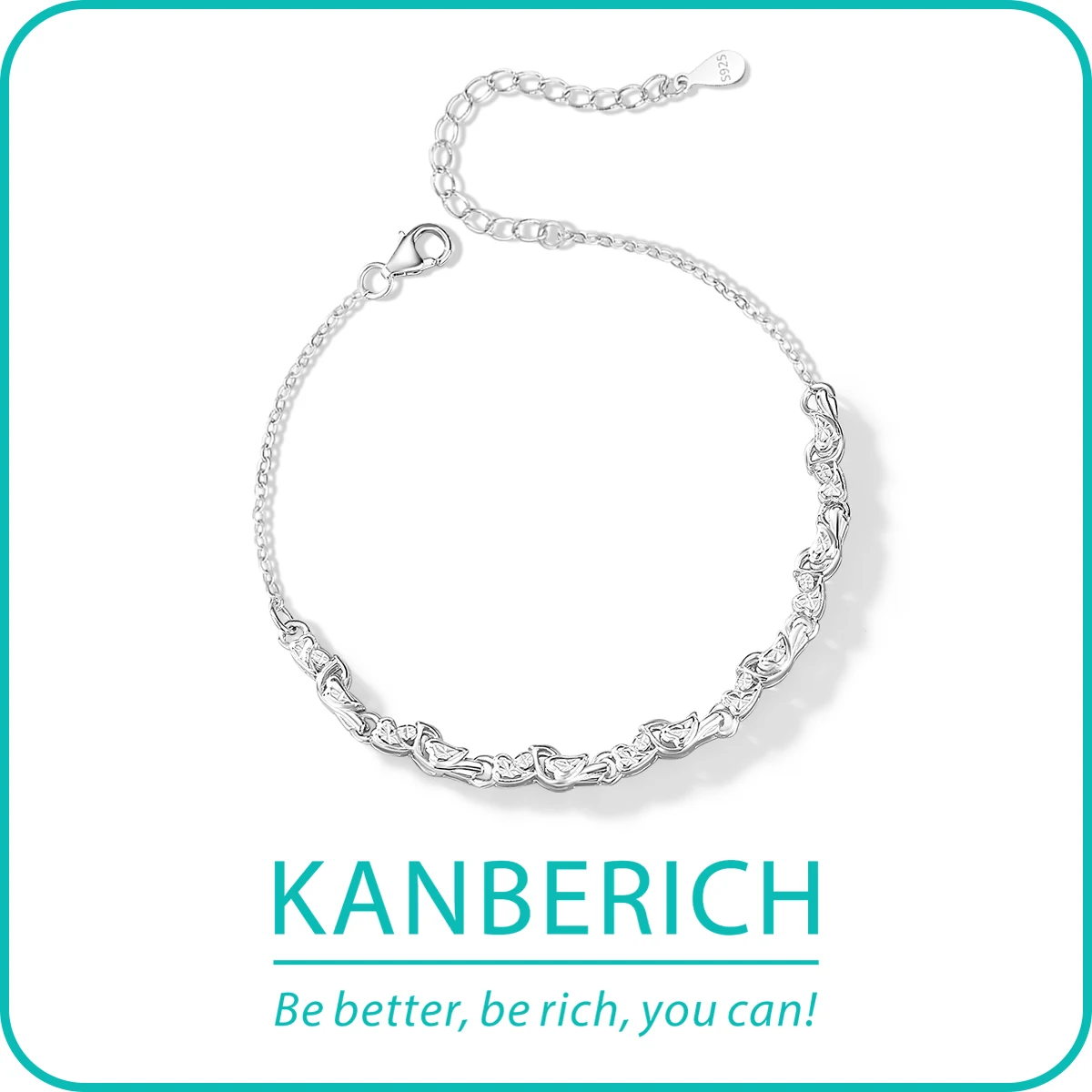 Kanberich S925 Real Sterling Silver Little Magpie Birds Bracelet for Women Girls