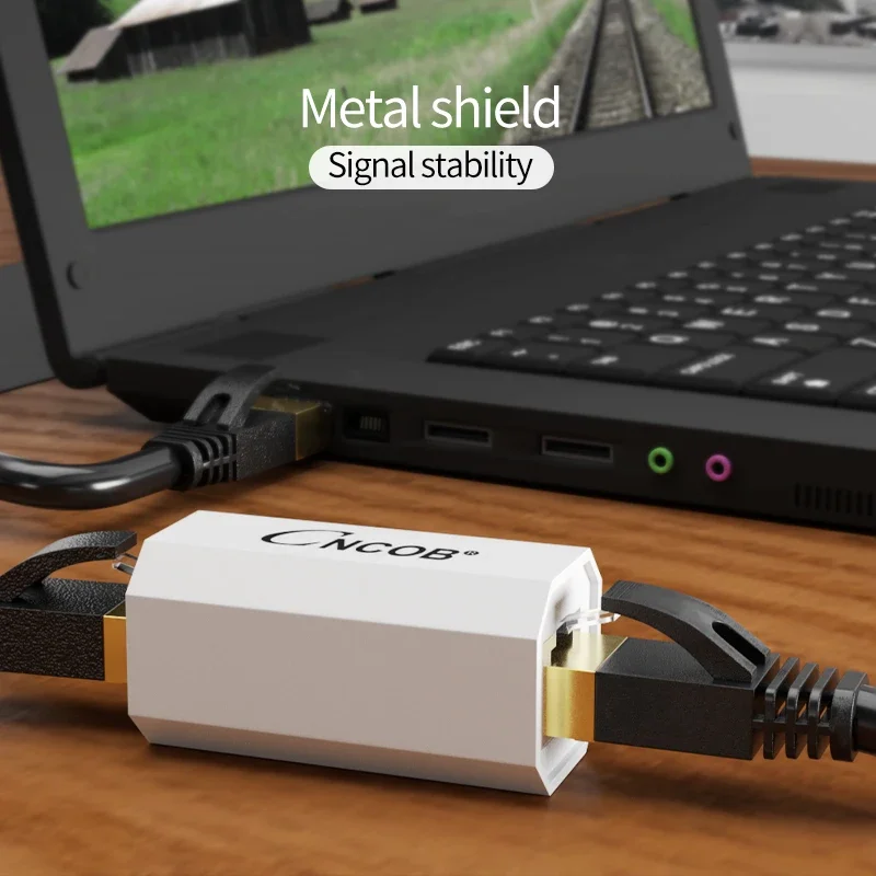 شبكة CNCOB إلى موصل شبكة RJ45 من خلال محول واجهة الرأس الكريستالي ذو النطاق العريض لشبكة الرأس