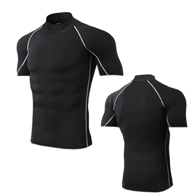 Compression T-Shirt Men Bodybuilding Sportswear Short Sleeve Quick Dry Workout Shirts Sport Tops Tee Gym Running T-shirt Men image 3