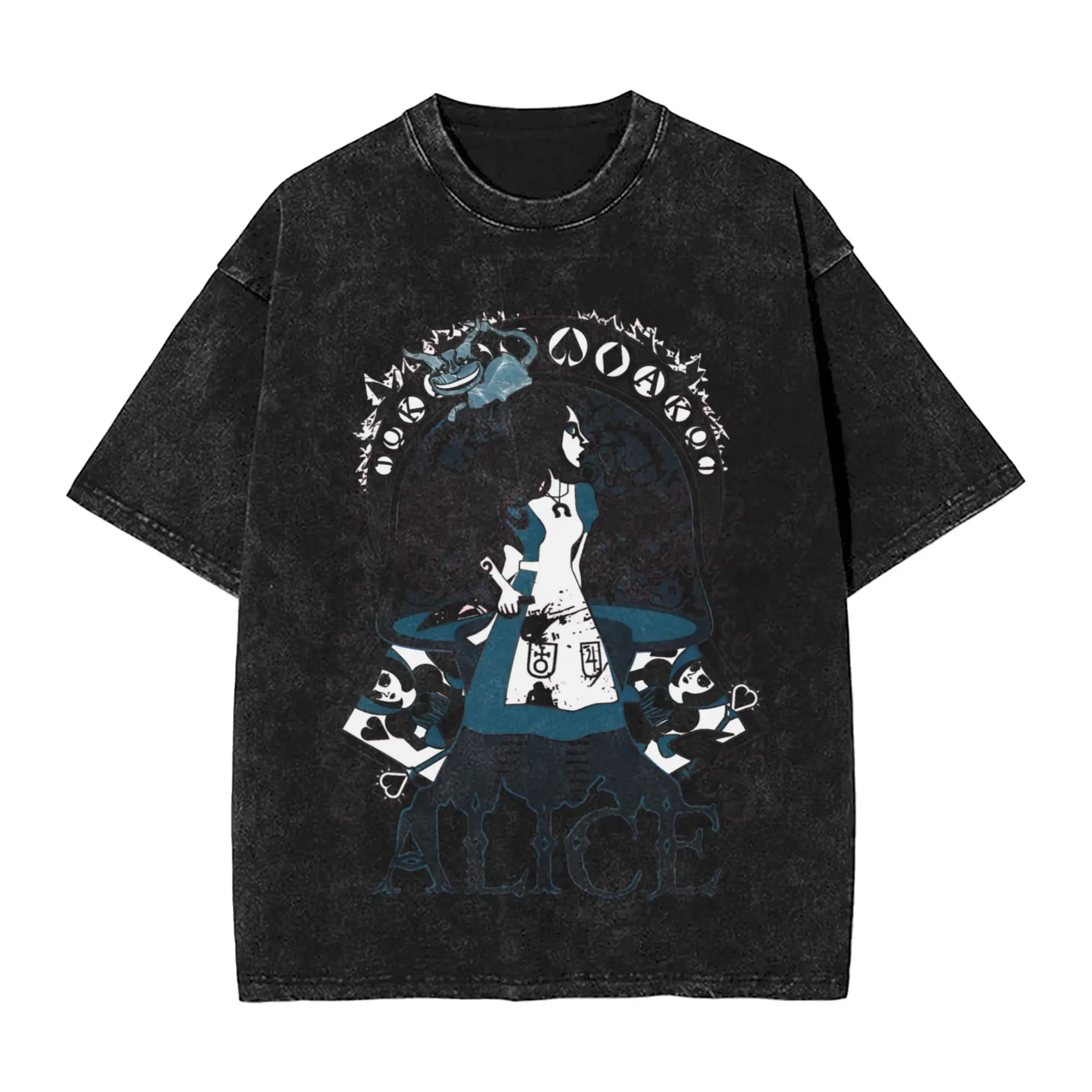 Men's Alice Madness Returns T Shirts  Tops Summer Y2K Funny Short Sleeve T-Shirt O Neck Fashion Casual Tee Shirt Wholesale