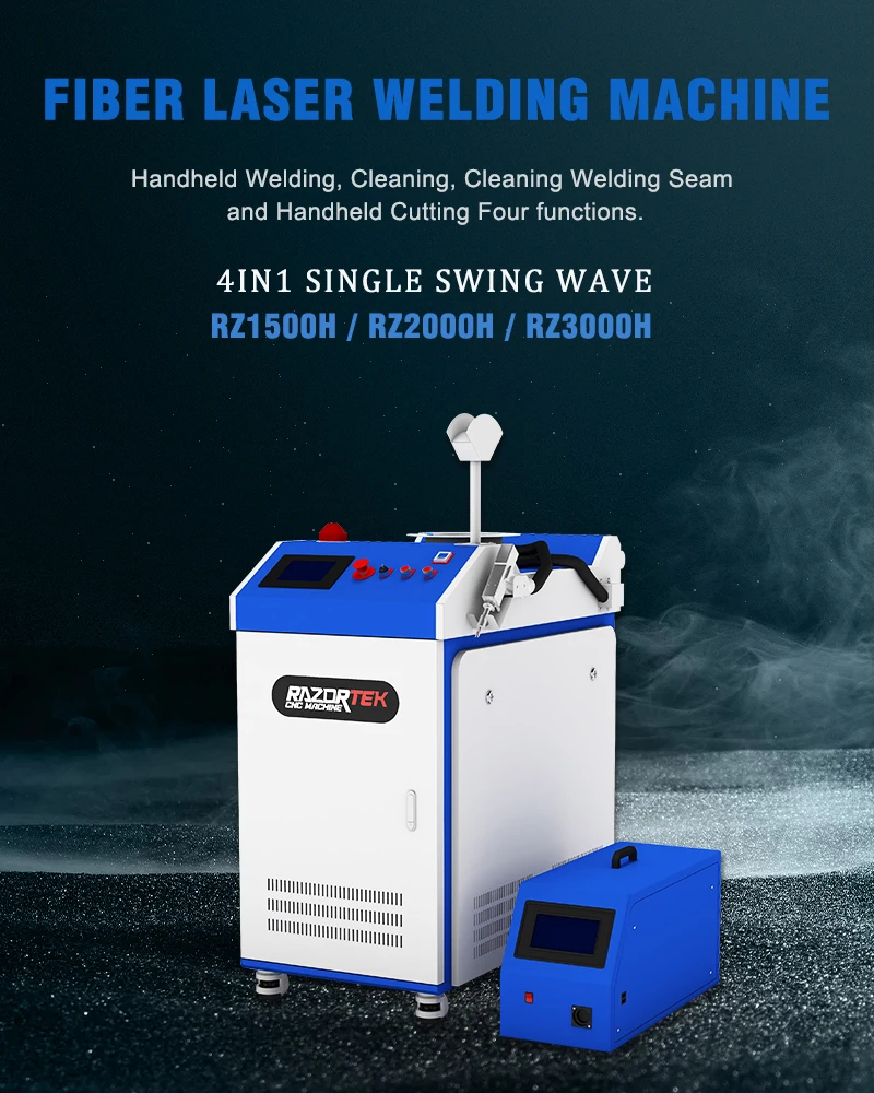 4in1 fiber laser welding machine cleaning machine with Raycus 1500w handheld fiber laser welding machine