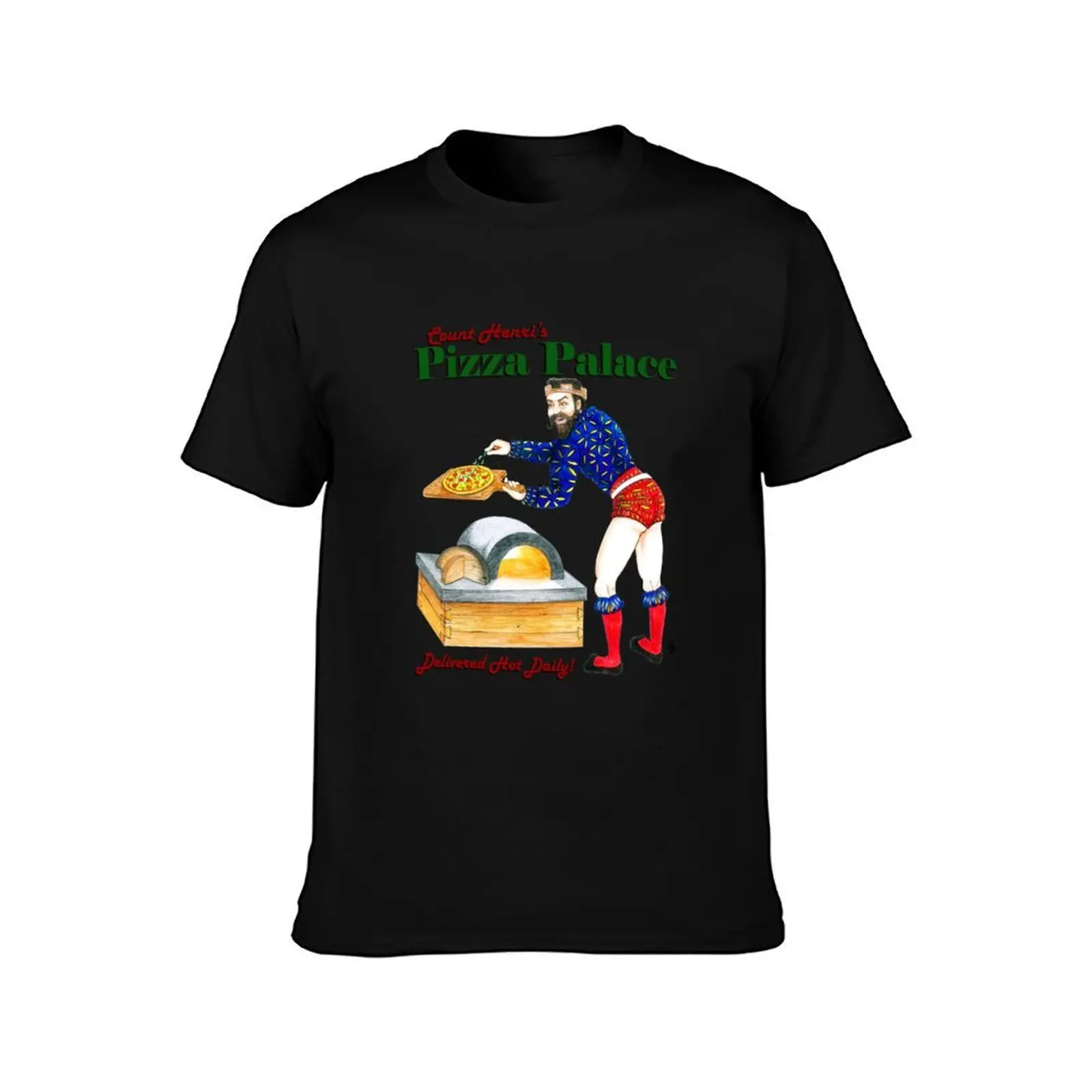 Count Henri's Pizza Palace! T-Shirt Summer Casual Cotton Tee, Unisex Men Women